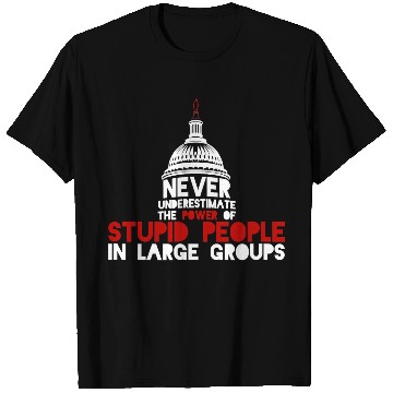 Discover Never Underestimate Stupid People in Large Groups T Shirts