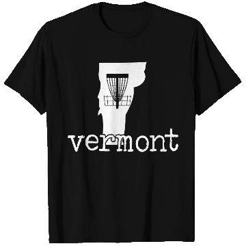 Discover State of Vermont Disc Golf Golfer Golfing Basket T Shirts