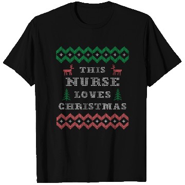 Discover Nurse RN LPN Ugly Christmas Sweater Reindeer Tree T Shirts