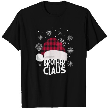 Discover Brother Claus Christmas Buffalo Plaid Santa Hat T Shirts