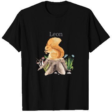Discover Forest Animal Squirrel Flowers Name Leon T Shirts