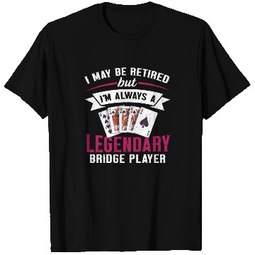 Discover Card Game Bridge Design for a Retired Bridge Nerd T Shirts