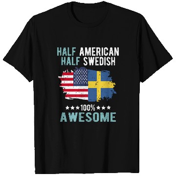 Discover Half American Half swedish T Shirts