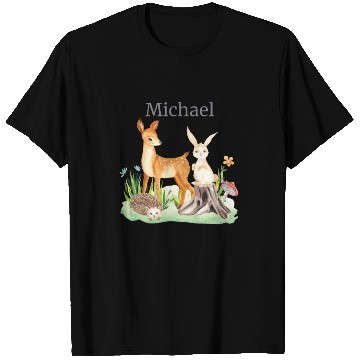Discover Forest Animal Forest Animal Deer Rabbit Hedgehog T Shirts