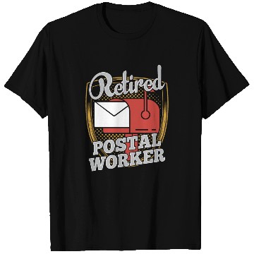 Discover Retired Postal Worker Postman Courier Mailman T Shirts