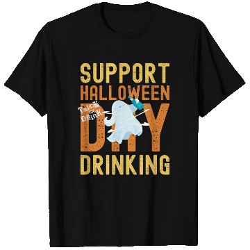 Discover Support Halloween Day Drinking | Drunk Ghost T Shirts