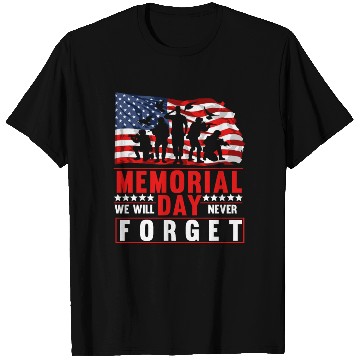 Discover Memorial Day American Flag Soldiers Patriotic US T Shirts