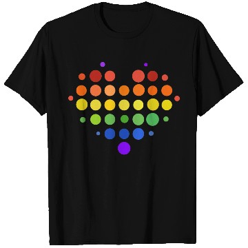 Discover Rainbow Flag Heart T Shirts