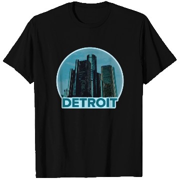 Discover Detroit Michigan Skyline T Shirts