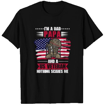 Discover US Veteran Dad American Flag Patriotic T Shirts