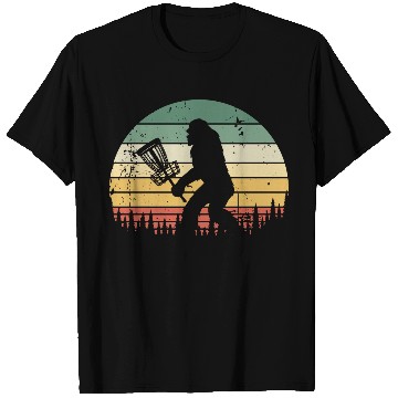 Discover Funny Bigfoot Disc Golf Trees Vintage Sunset T Shirts