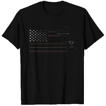 Discover American Flag and Fishing Combined T Shirts