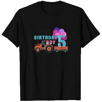 Discover Birth Born Age 5 Year Old Boy Ranch Farm Tractor T Shirts