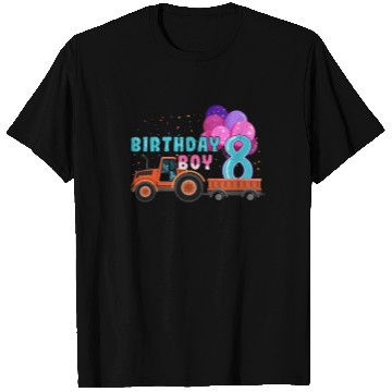 Discover Birth Born Age 8 Year Old Boy Ranch Farm Tractor T Shirts
