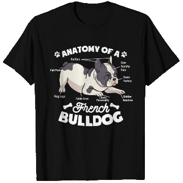 Discover The Anatomy Of A French Bulldog Dog Lover T Shirts