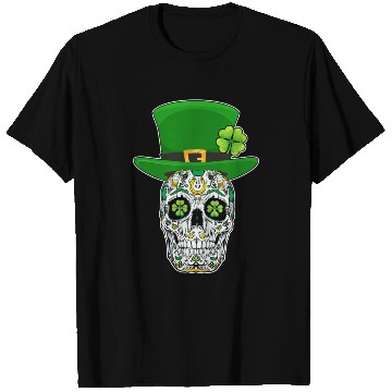 Discover Sugar Skull Saint Patrick's Day of Dead T Shirts