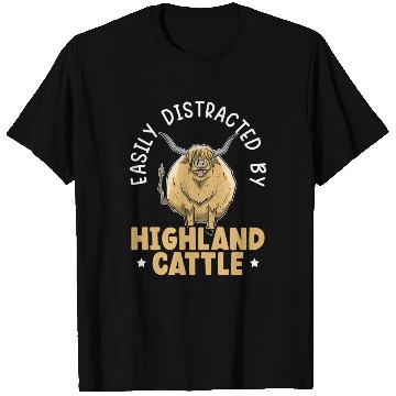 Discover Easily Distracted By Highland Cattle Cow Farmer T Shirts