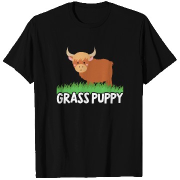 Discover Grass Puppy Highland Farmer Cow Whisperer Farm T Shirts