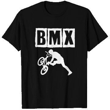 Discover bmx race bike cyclist rider trick T Shirts