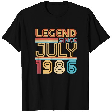 Discover Birthday Greeting July 1986 T Shirts