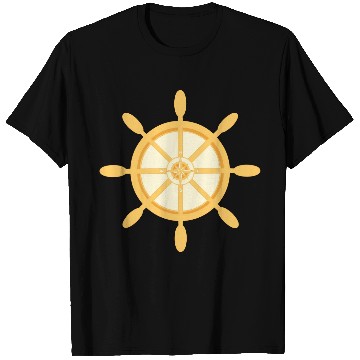 Discover Ship's Wheel, nautical star & cardinal points T Shirts