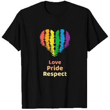 Discover Love Pride Respect. Rainbow Heart For Oslo T Shirts