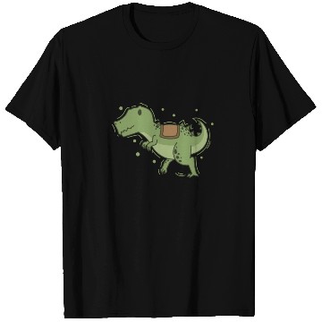 Discover T-Rex Dino with Saddle for riding Reptile T Shirts