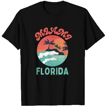 Discover Vintage Miami Beach Florida Beach Tropical Summer T Shirts