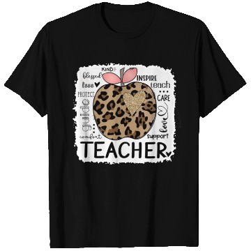 Discover Leopard Apple Teacher Life Back To School 2022 T Shirts