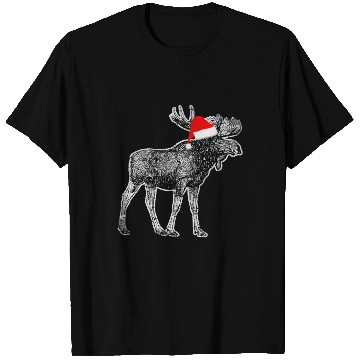 Discover Moose Santa Christmas Canada Alaska T Shirts
