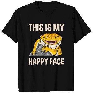 Discover This Is My Happy Face for Bearded Dragon Lover T Shirts
