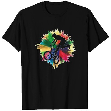 Discover Colorful Splash BMX Freestyle Bike Stunts T Shirts
