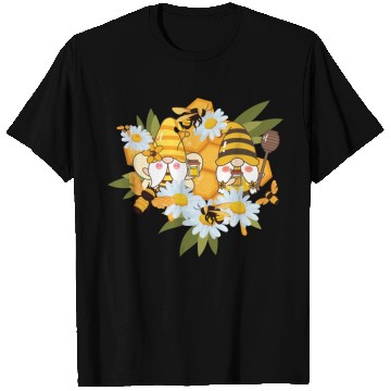 Discover Gardening Gnome Daisy Bees Gnomes Flowers T Shirts