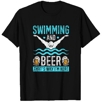Discover Swimming Beer Men Swim Team T Shirts