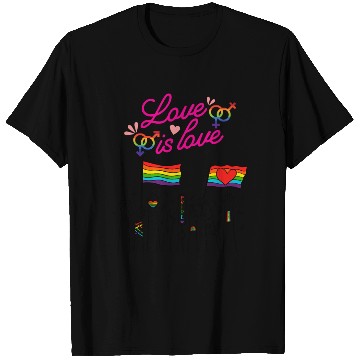 Discover pride colors flag love is love T Shirts