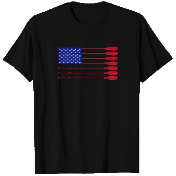 Discover Cool Distressed American Flag Rowing Oar Funny T Shirts