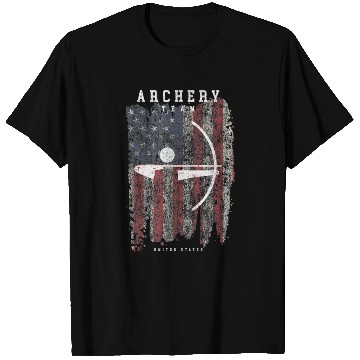Discover Archery Team USA Vintage American Flag Compound Blanket T-Shirts