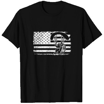 Discover Paraglider Skydiver US Patriotic Paramotor Pilot T Shirts