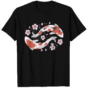 Discover Japanese Koi Fish and Cherry Blossom T Shirts