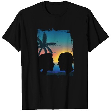 Discover Couples Retro Sunset , Beach, Palm Trees, Vacation T Shirts