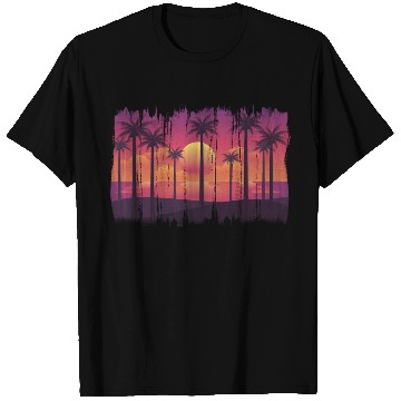 Discover Purple Sunset , Beach, Palm Trees, Vacation T Shirts