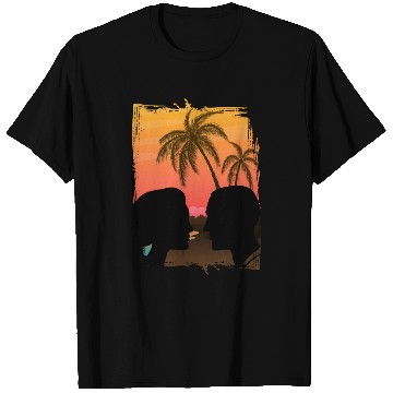 Discover Couple Retro Sunset , Beach, Palm Trees, Vacation T Shirts