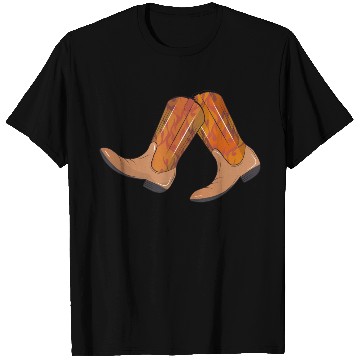 Discover extravagant western boots with flame pattern T Shirts