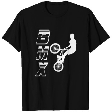 Discover bmx race bike cyclist rider trick T Shirts