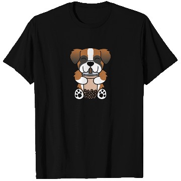 Discover Saint Bernard Boba Bubble Tea T Shirts
