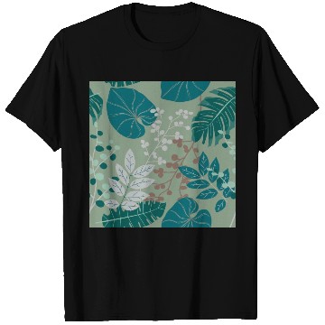 Discover Tropical Leaves - Earthy Colors T Shirts