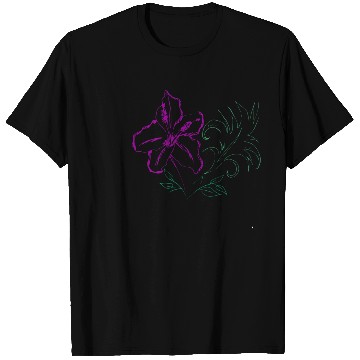 Discover Tropical leaf and hibiscus T Shirts
