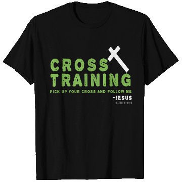 Discover Christian Cross Training Running Bible Design T Shirts
