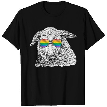 Discover Funny Sheep LGBT Rainbow Flag Gay Pride T Shirts