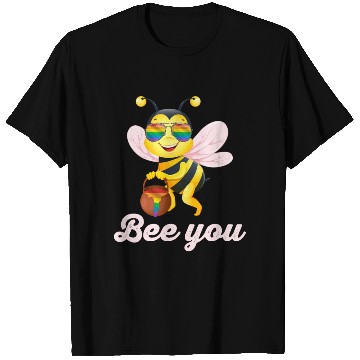 Discover Cute Bee LGBT Gay Lesbian Pride Rainbow Honey T Shirts